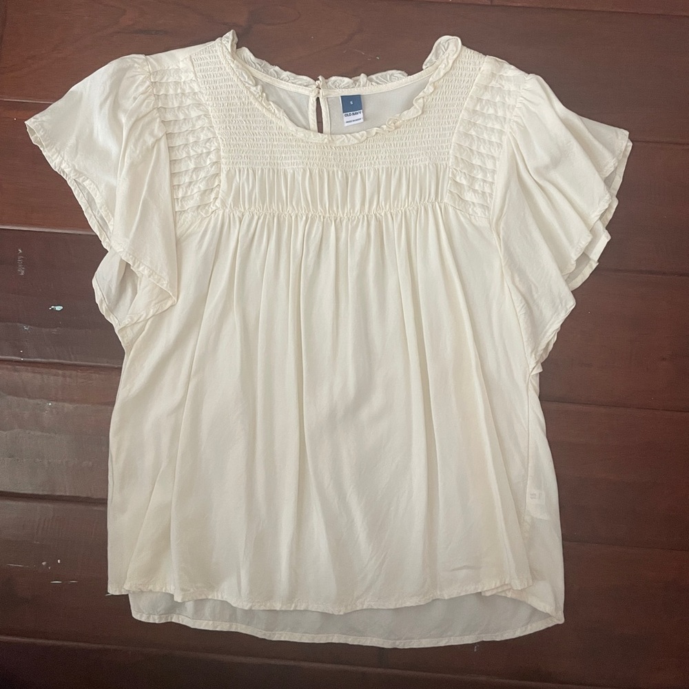 Old Navy Cream Detail Blouse